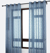 Cortina bordada losango em relevo 140*260cm - BOD HOME