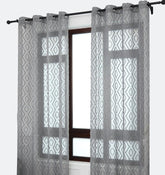 Cortina bordada losango em relevo 140*260cm - BOD HOME