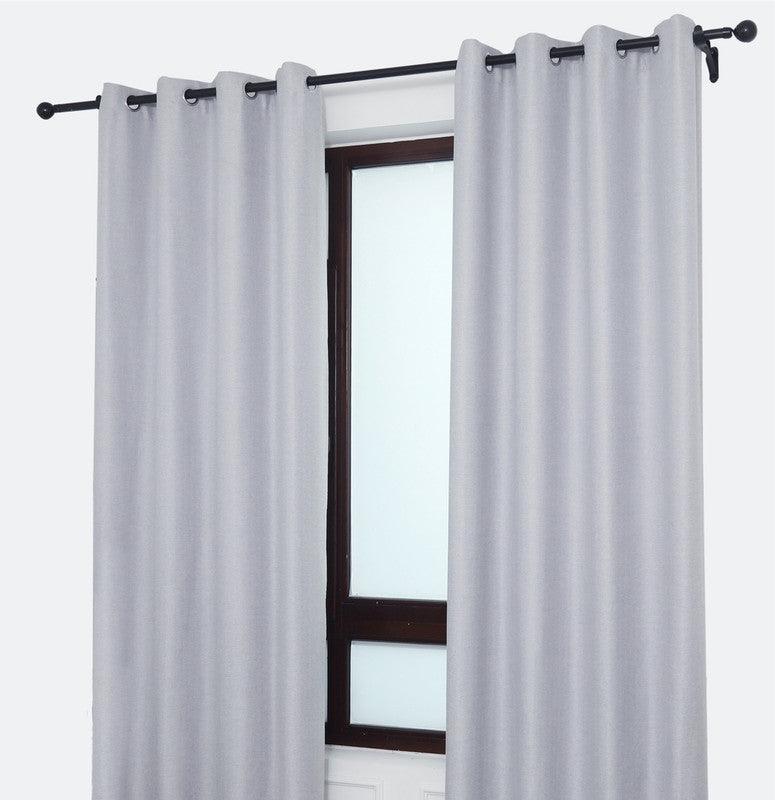 Cortina Confecionada com Tecido Fino e Sólido Cinzo Claro 140*260cm - BOD HOME