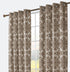 Cortina Confecionada com Tecido Sólido Florido Sofisticado Castanho 140*260cm - BOD HOME