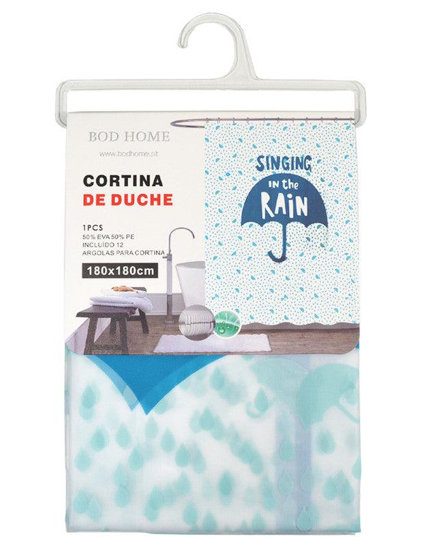Cortina De Chuveiro Estampada Guarda-chuvas 180*180cm - BOD HOME