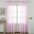 Cortina de linho com tecido translúcido 140 x 260cm rosa - BOD HOME 