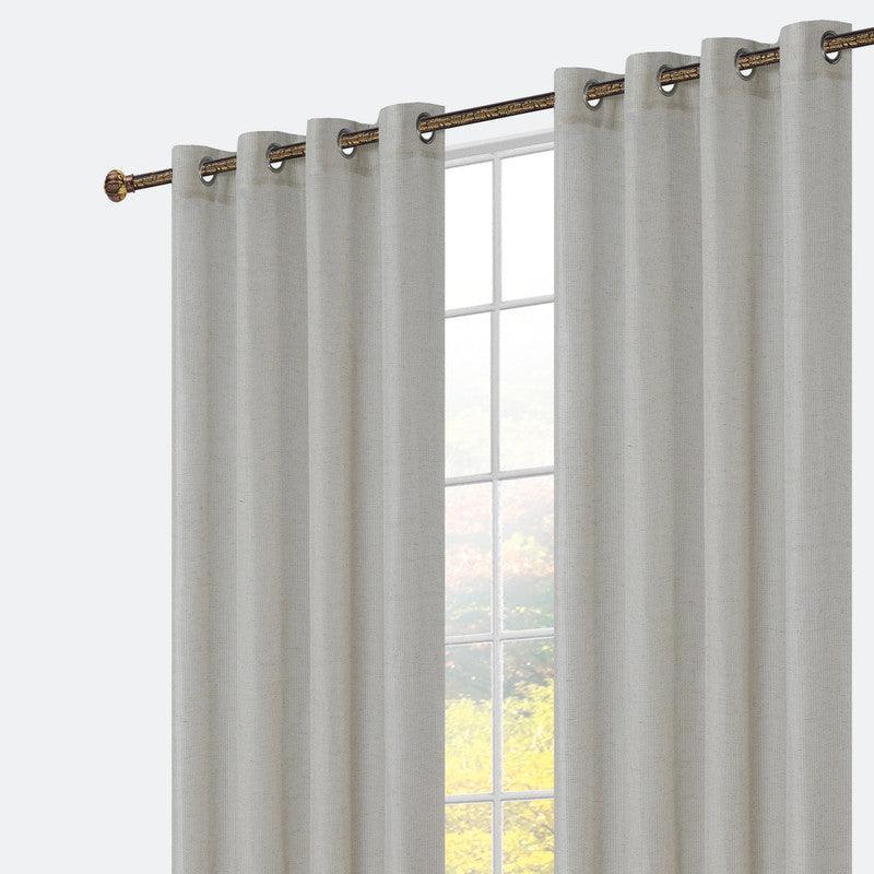 Cortina de linho entrelaçamento de linhas finas e grossas 140*260cm - BOD HOME
