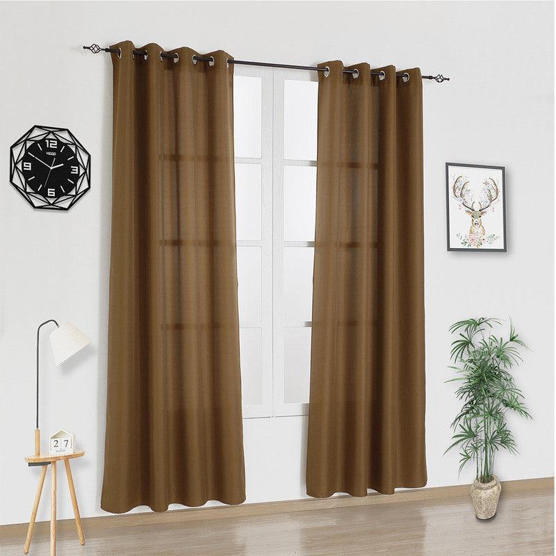 Cortina de Tecido Premium Castanho 140*260cm - BOD HOME