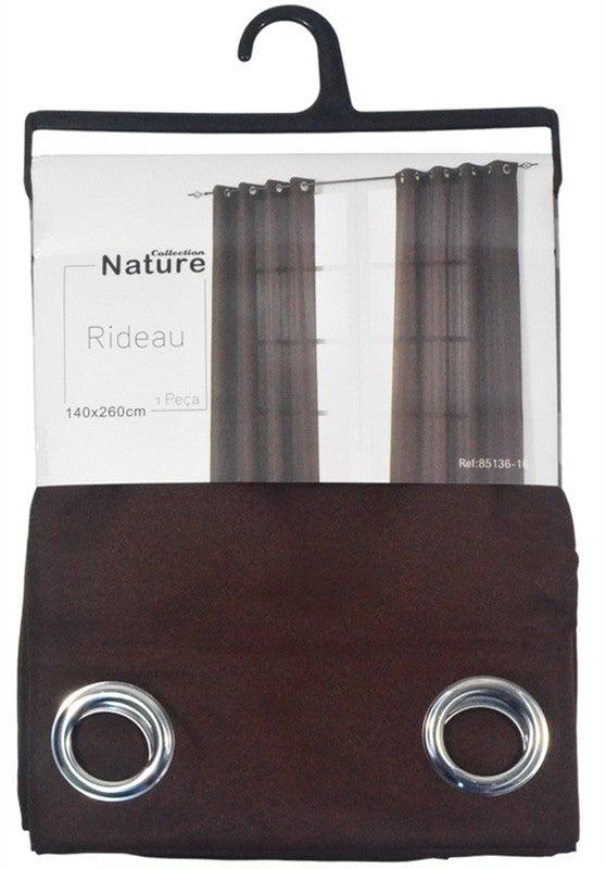 Cortina de Tecido Premium Castanho Escuro 140*260cm - BOD HOME