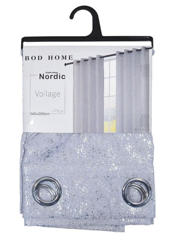 CORTINA DOLLY PONTO DE PRATA CINZENTO ESCURO 140*260cm - BOD HOME