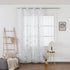 Cortina estampada com prateados de folhas 140*260cm - BOD HOME