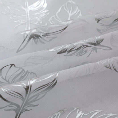 Cortina estampada com prateados de folhas 140*260cm - BOD HOME