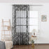 Cortina estampada com prateados de folhas 140*260cm - BOD HOME