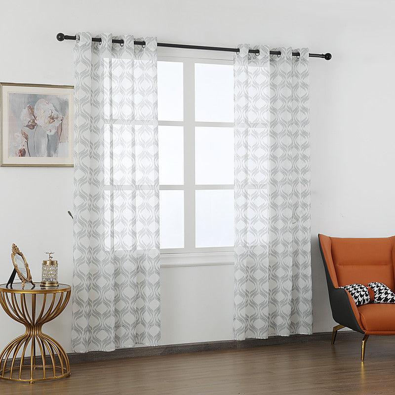 Cortina leve estampada com lanterna 140*260cm - BOD HOME