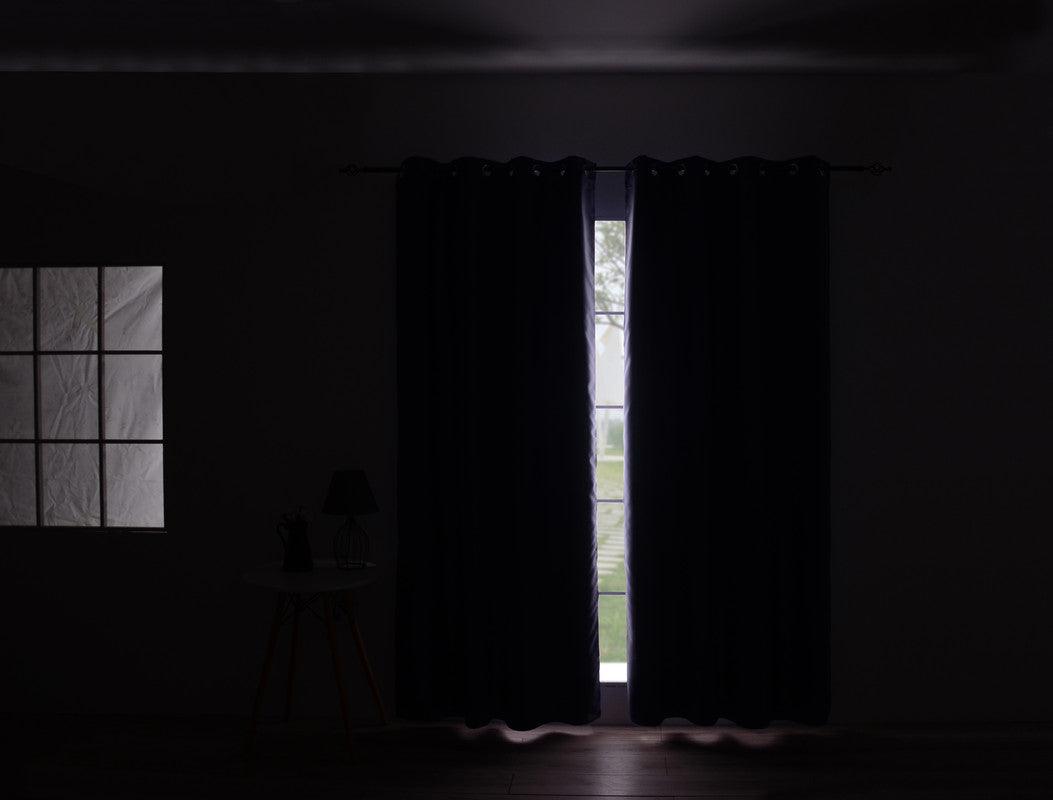 Cortina Opaca de Tecido de Alta Precisão com Efeito Térmico Azul 140*260cm - BOD HOME