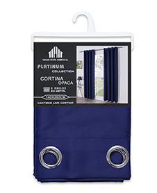Cortina Opaca de Tecido de Alta Precisão com Efeito Térmico Azul 140*260cm - BOD HOME