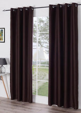 Cortina Opaca de Tecido de Alta Precisão com Efeito Térmico Castanho Escuro 140*260cm - BOD HOME