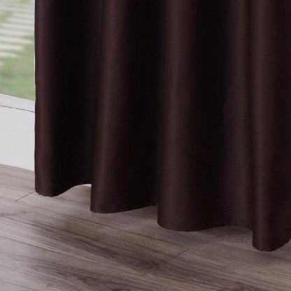 Cortina Opaca de Tecido de Alta Precisão com Efeito Térmico Castanho Escuro 140*260cm - BOD HOME