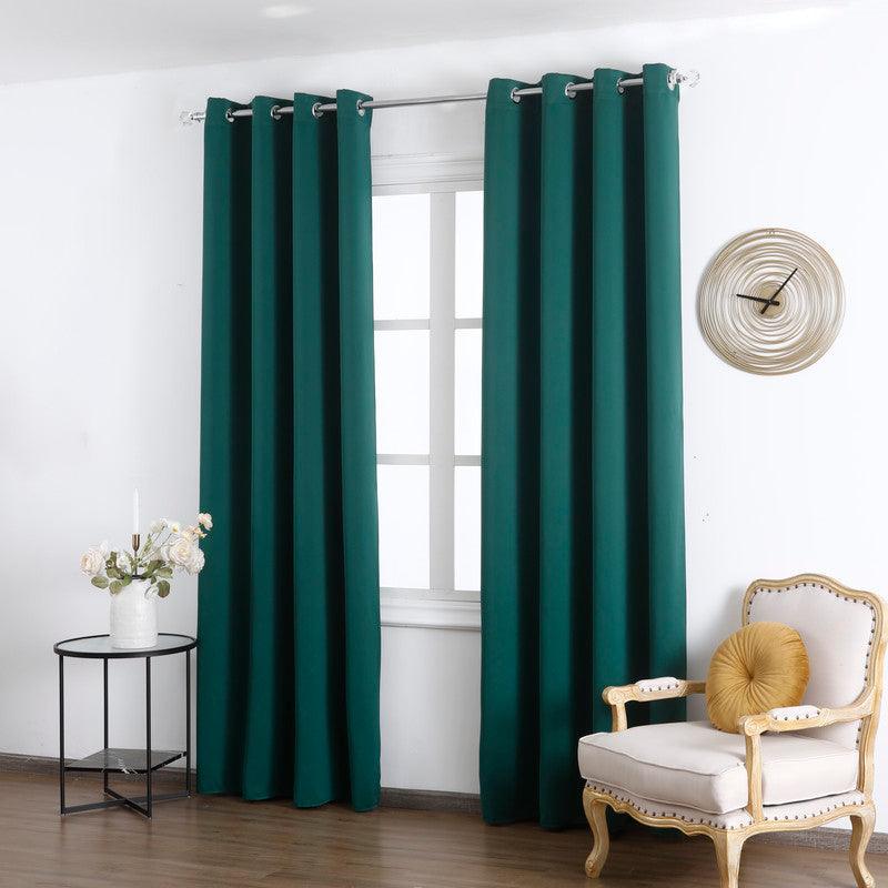 Cortina Opaca de Tecido de Alta Precisão com Efeito Térmico Verde 140*260cm - BOD HOME