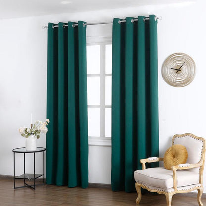 Cortina Opaca de Tecido de Alta Precisão com Efeito Térmico Verde 140*260cm - BOD HOME