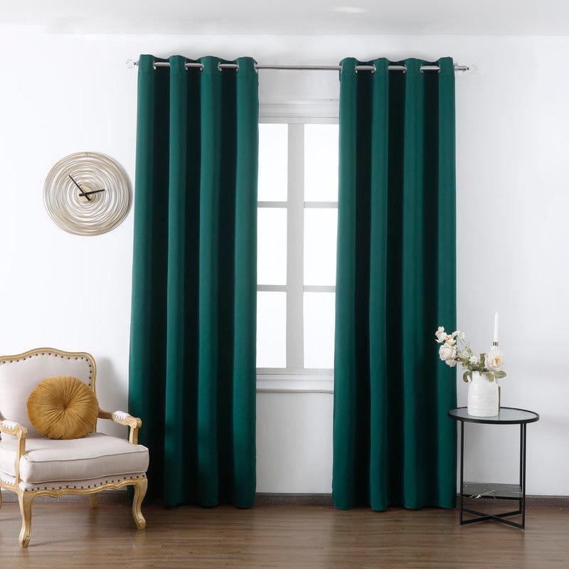 Cortina Opaca de Tecido de Alta Precisão com Efeito Térmico Verde 140*260cm - BOD HOME