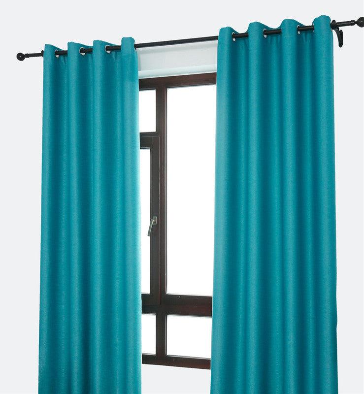 Cortina Opaca de Tecido de Alta Precisão com Estampa Irregular Azul Turquesa 140*260cm - BOD HOME