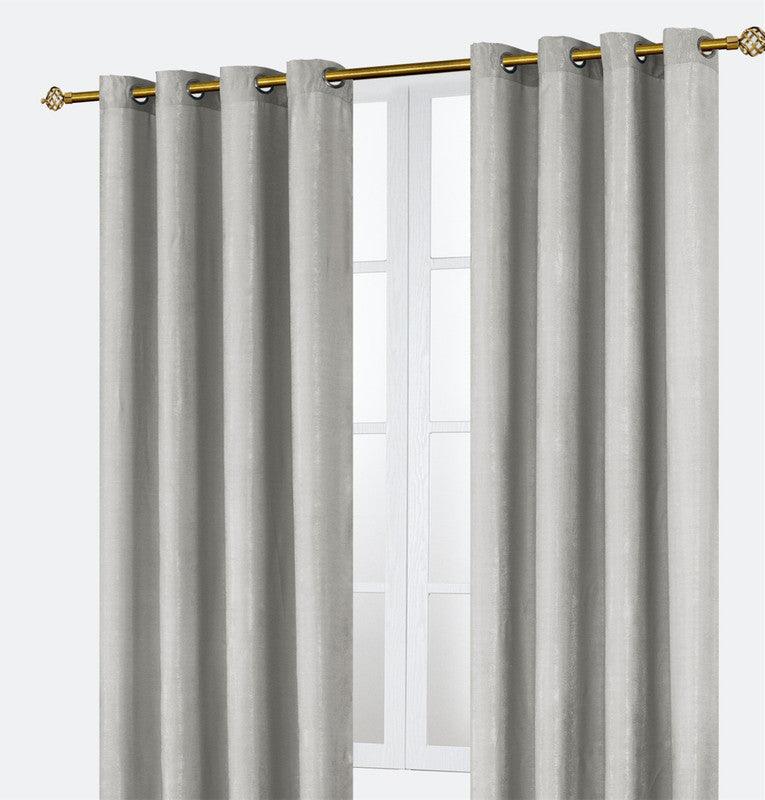 Cortina Opaca de Veludo Cinzo Claro 140*260cm - BOD HOME