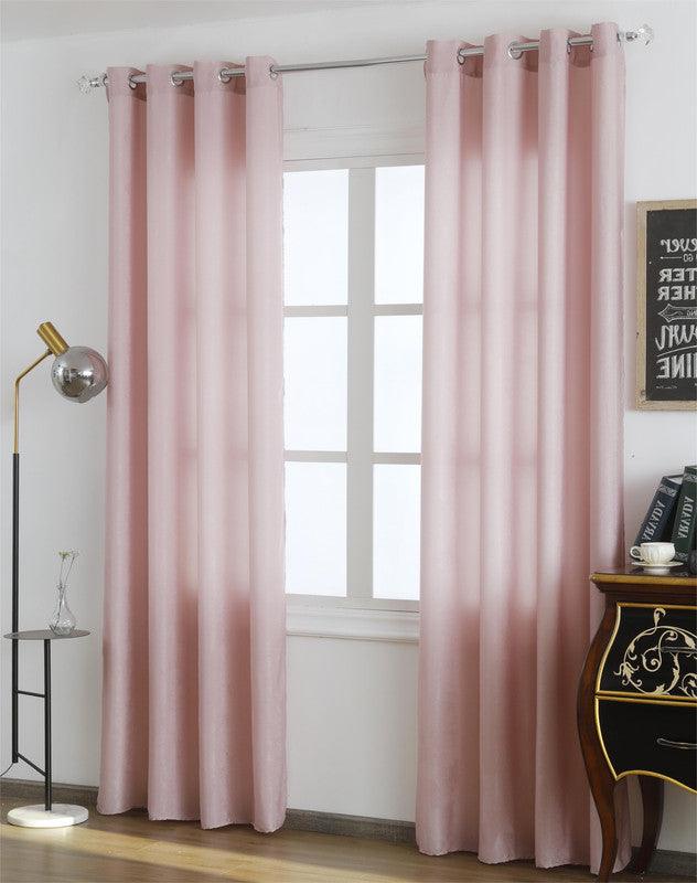 Cortina Opaca de Veludo Rosa 140*260cm - BOD HOME