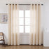 Cortina Tecido Encorpado com Estampa Tridimensional de Margaridas Selvagens Bege 140*260cm - BOD HOME