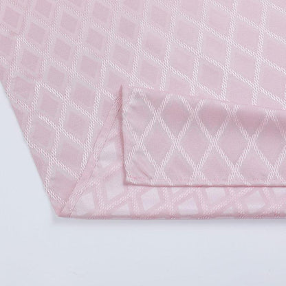 Cortina Tecido Encorpado com Padrão de Losango Rosa 140*260cm - BOD HOME
