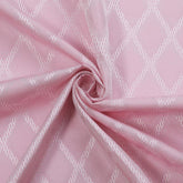 Cortina Tecido Encorpado com Padrão de Losango Rosa 140*260cm - BOD HOME