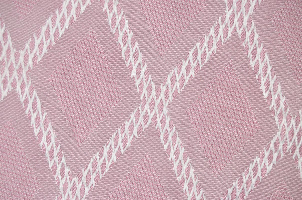 Cortina Tecido Encorpado com Padrão de Losango Rosa 140*260cm - BOD HOME