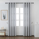 Cortina Tecido Encorpado com Padrão Geométrico Cinzo Claro 140*260cm - BOD HOME