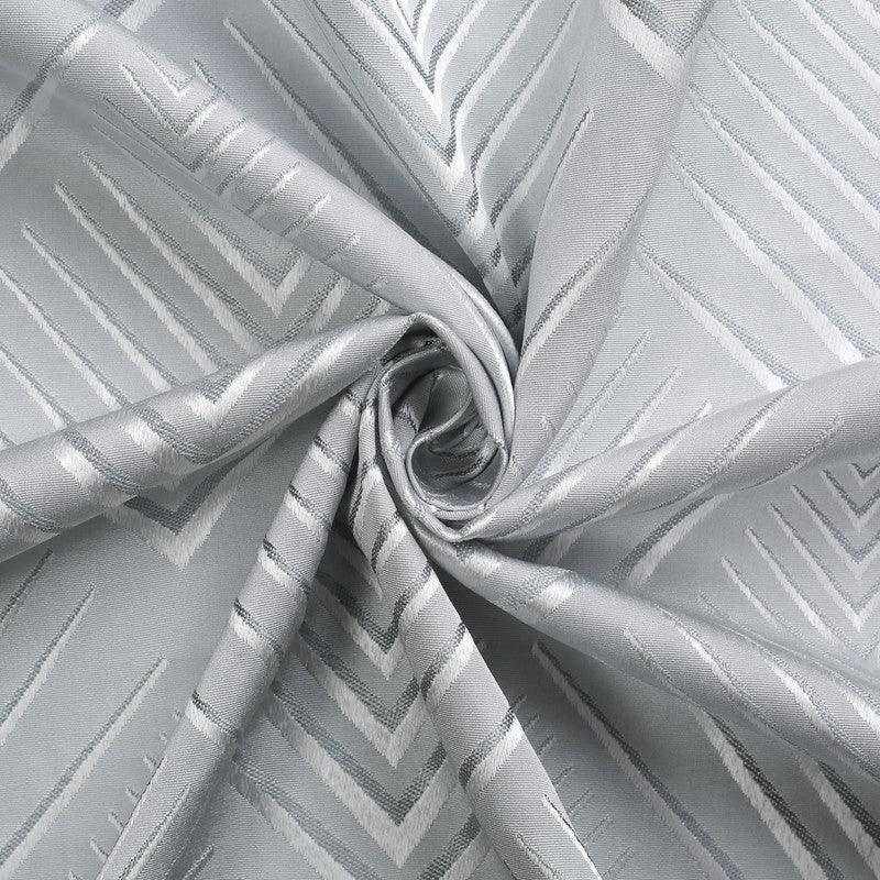 Cortina Tecido Encorpado com Padrão Geométrico Cinzo Claro 140*260cm - BOD HOME