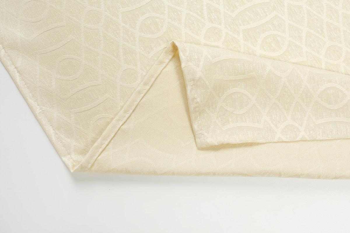 Cortina Tecido Fino com Listras Cruzadas Bege 140*260cm - BOD HOME