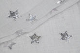 CORTINAS DOLLY COM ESTRELAS PRATEADAS BRANCO CINZO 140*260cm - BOD HOME