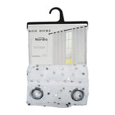 CORTINAS DOLLY COM ESTRELAS PRATEADAS BRANCO CINZO 140*260cm - BOD HOME