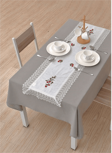 Individual de mesa bordado com cereja - BOD HOME